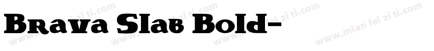 Brava Slab Bold字体转换